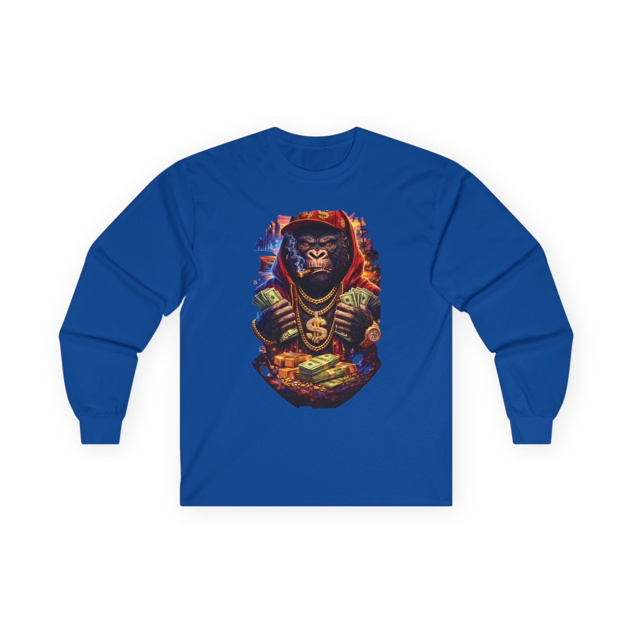 Being Broke Is A Choice Long Sleeve Tee — Money Monkey Graphic Shirt