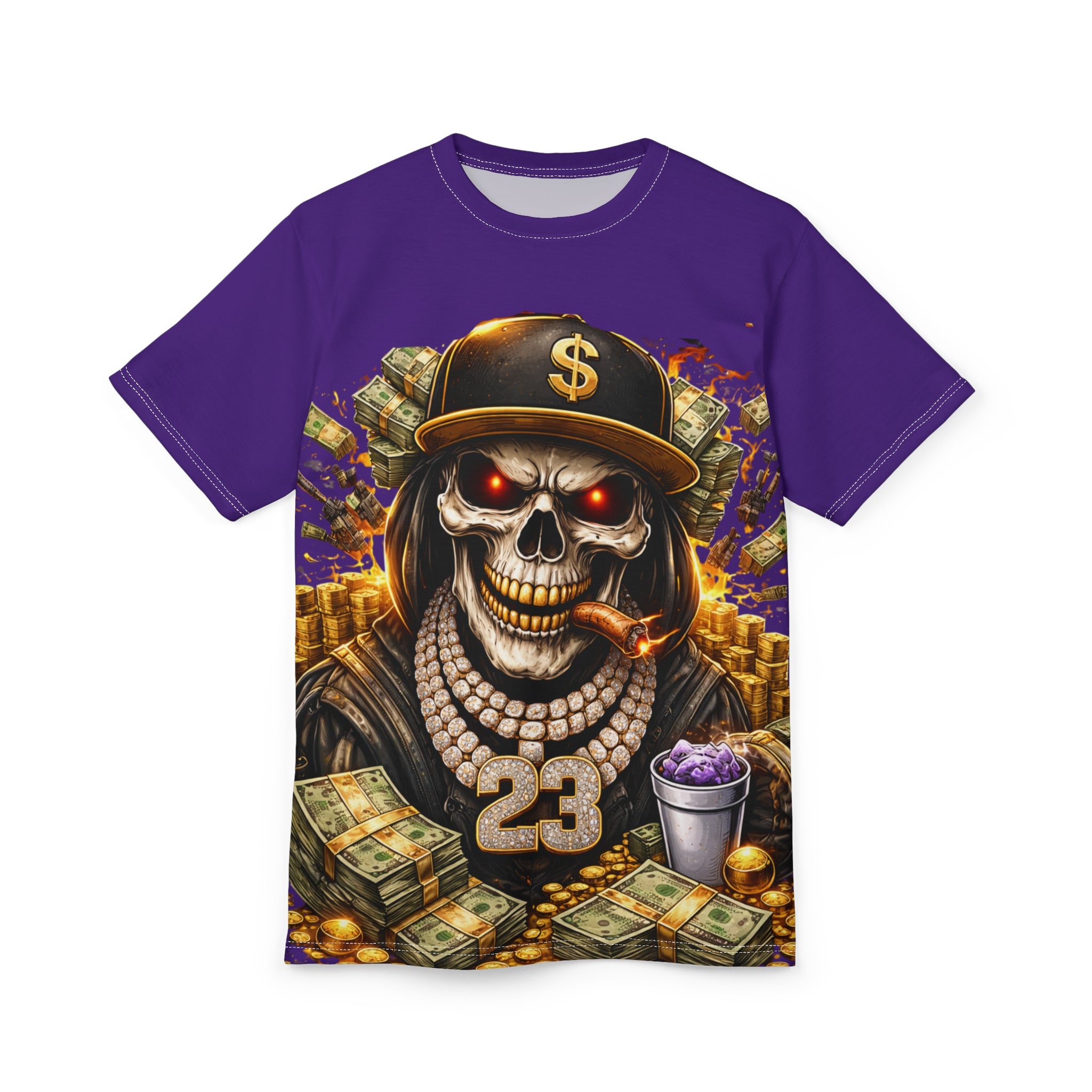 Money Skull Tee — Bold Streetwear Graphic T‑Shirt ("23" Design)