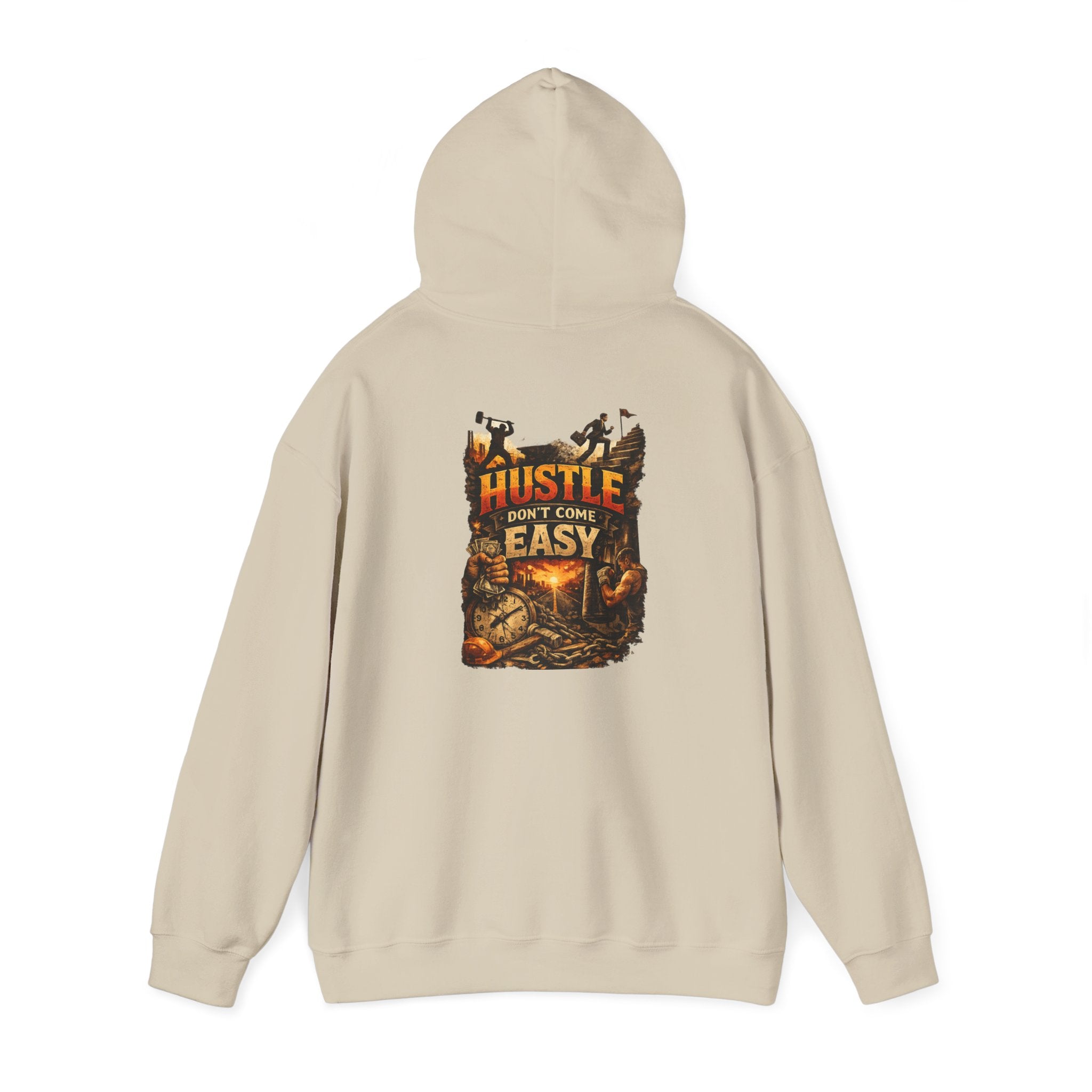 Grind Hoodie — “Hustle Isn’t Easy” Motivational Streetwear Hoodie