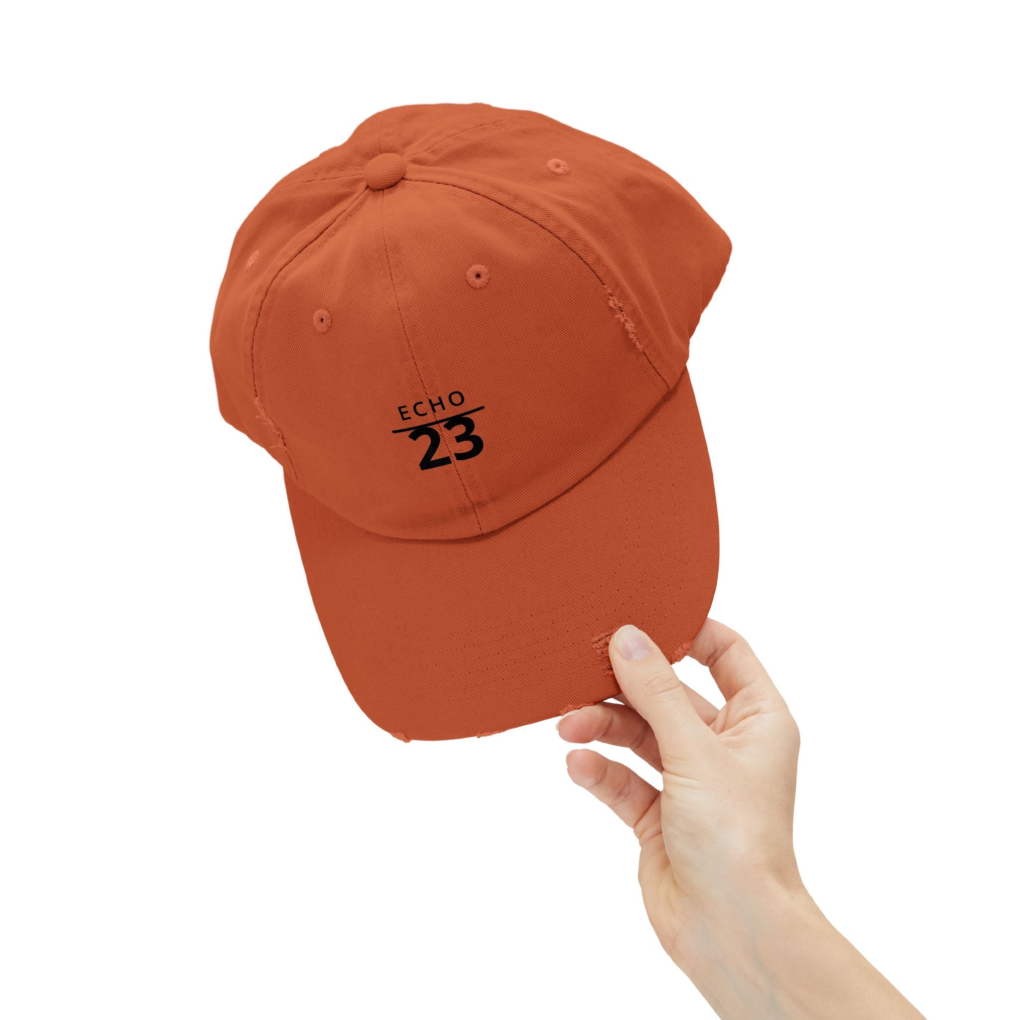 Distressed Echo 23 Baseball Cap — Vintage Washed Dad Hat