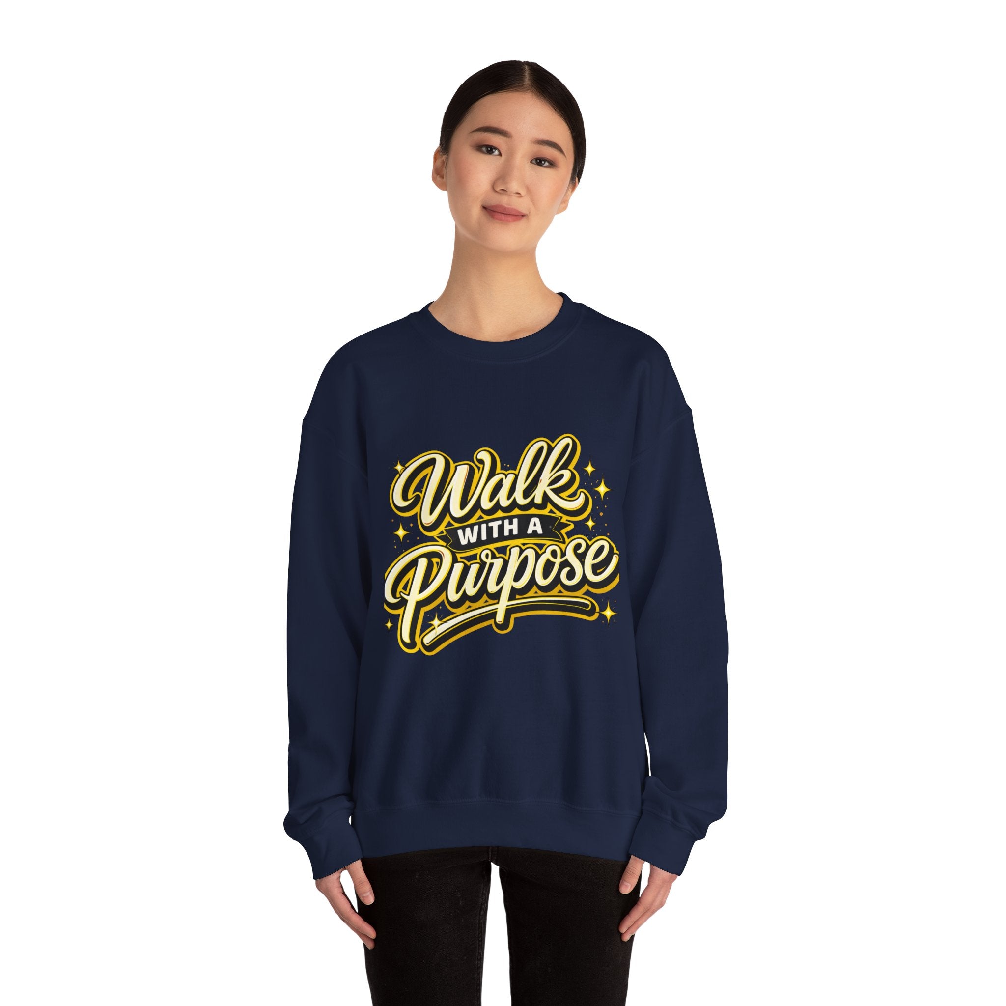 Walk With a Purpose Crewneck Sweatshirt — Inspirational Graphic Pullover