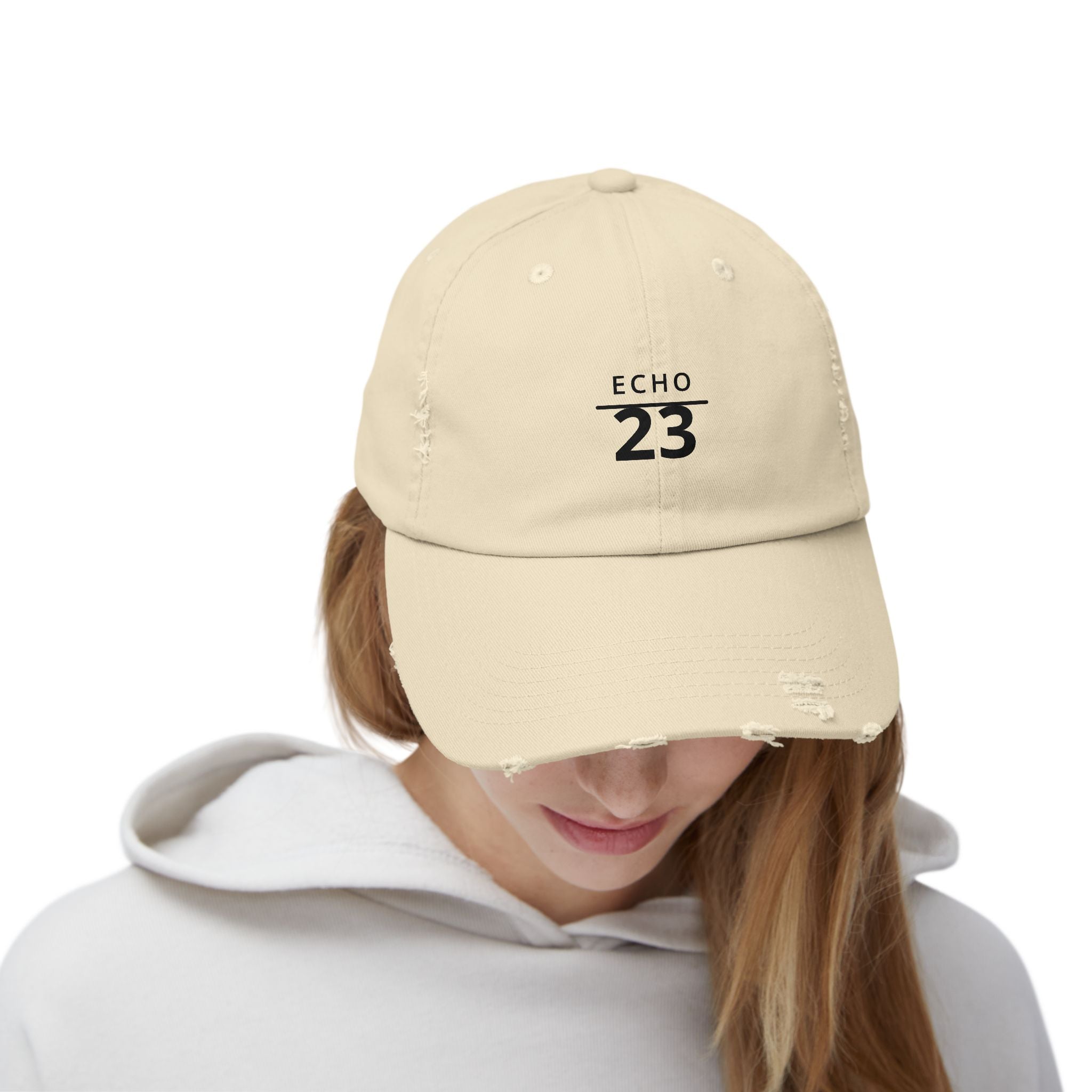Distressed Echo 23 Baseball Cap — Vintage Washed Dad Hat