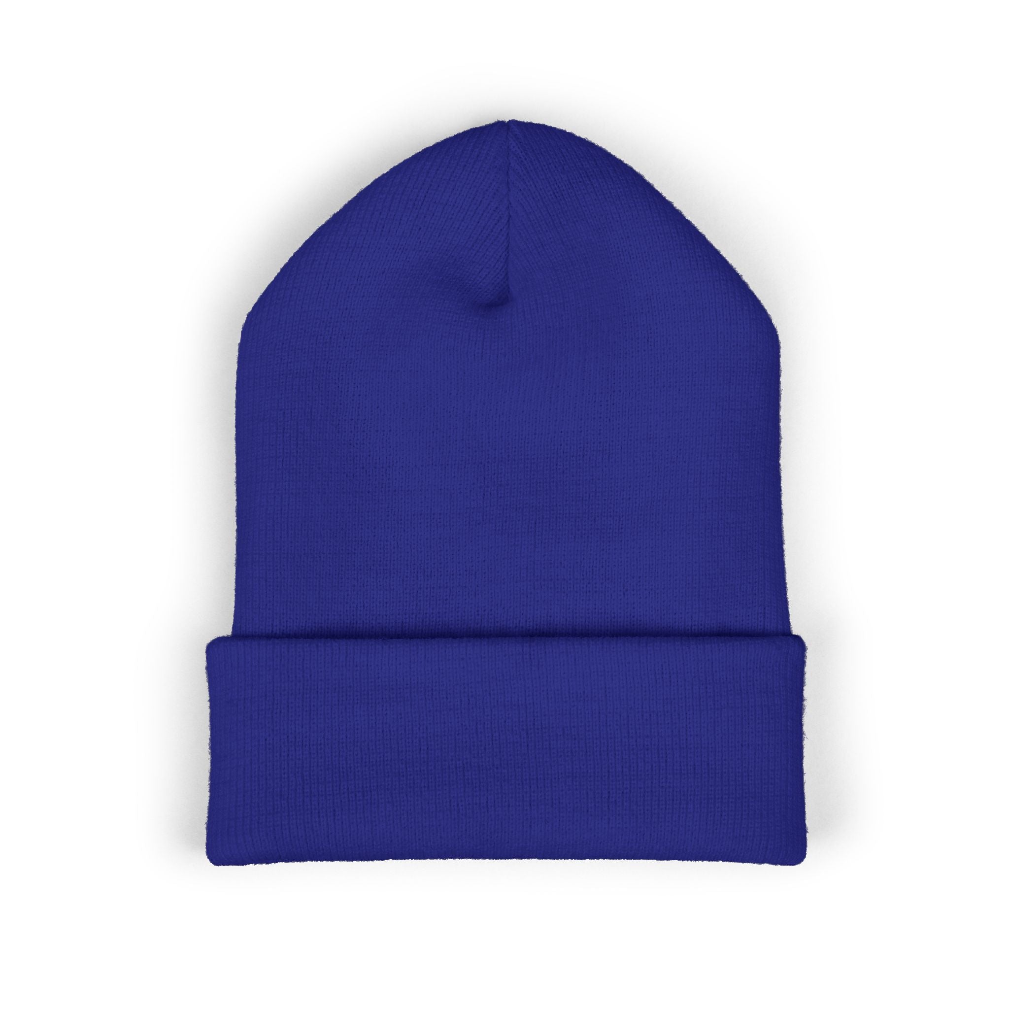 E23 Embroidered Cuffed Beanie — RIP Twenties Gold Script Knit Hat