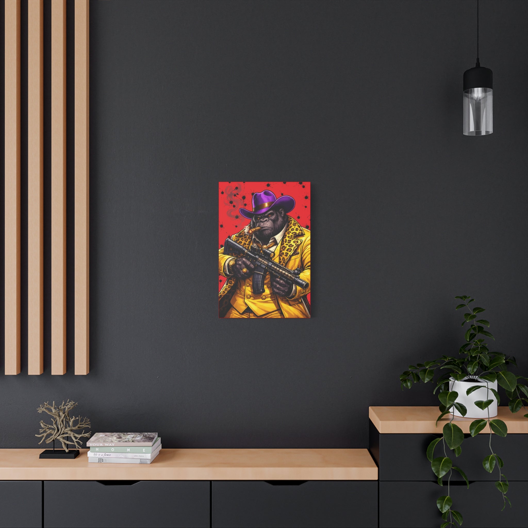 Gorilla Don Pablo Canvas — Bold Pimp-Style Art Print