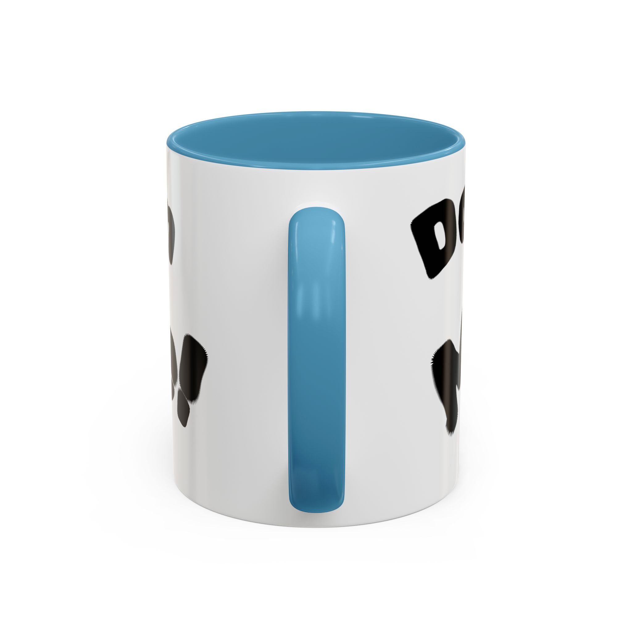 Accent Coffee Mug — "Don’t Mean Mug Me!" Black-Accent Funny Coffee Cup