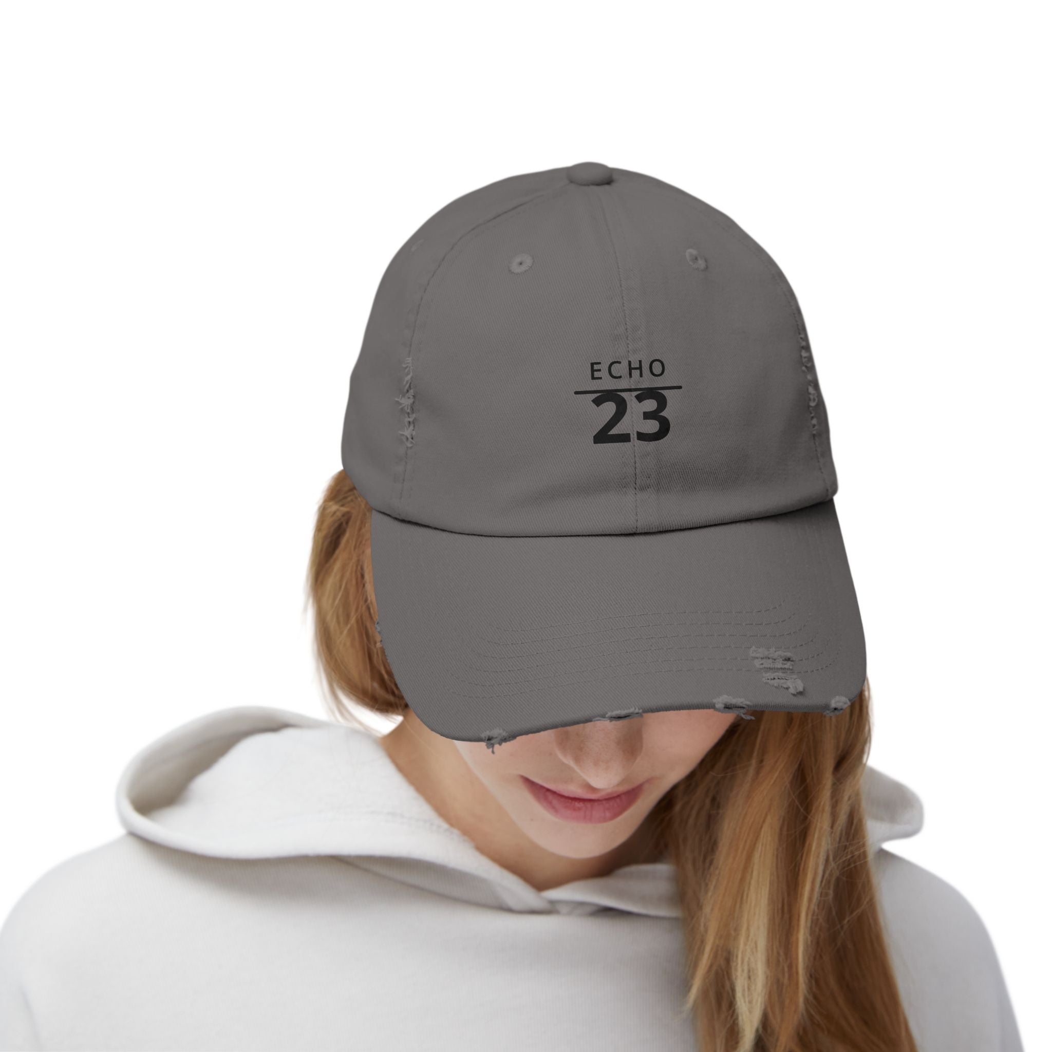 Distressed Echo 23 Baseball Cap — Vintage Washed Dad Hat