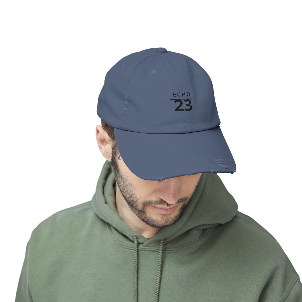 Distressed Echo 23 Baseball Cap — Vintage Washed Dad Hat