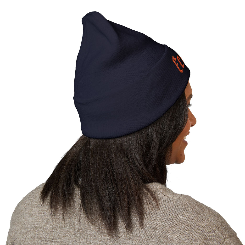 Embroidered 'Echo23' Classic Cuffed Beanie — Cozy Streetwear Knit Hat