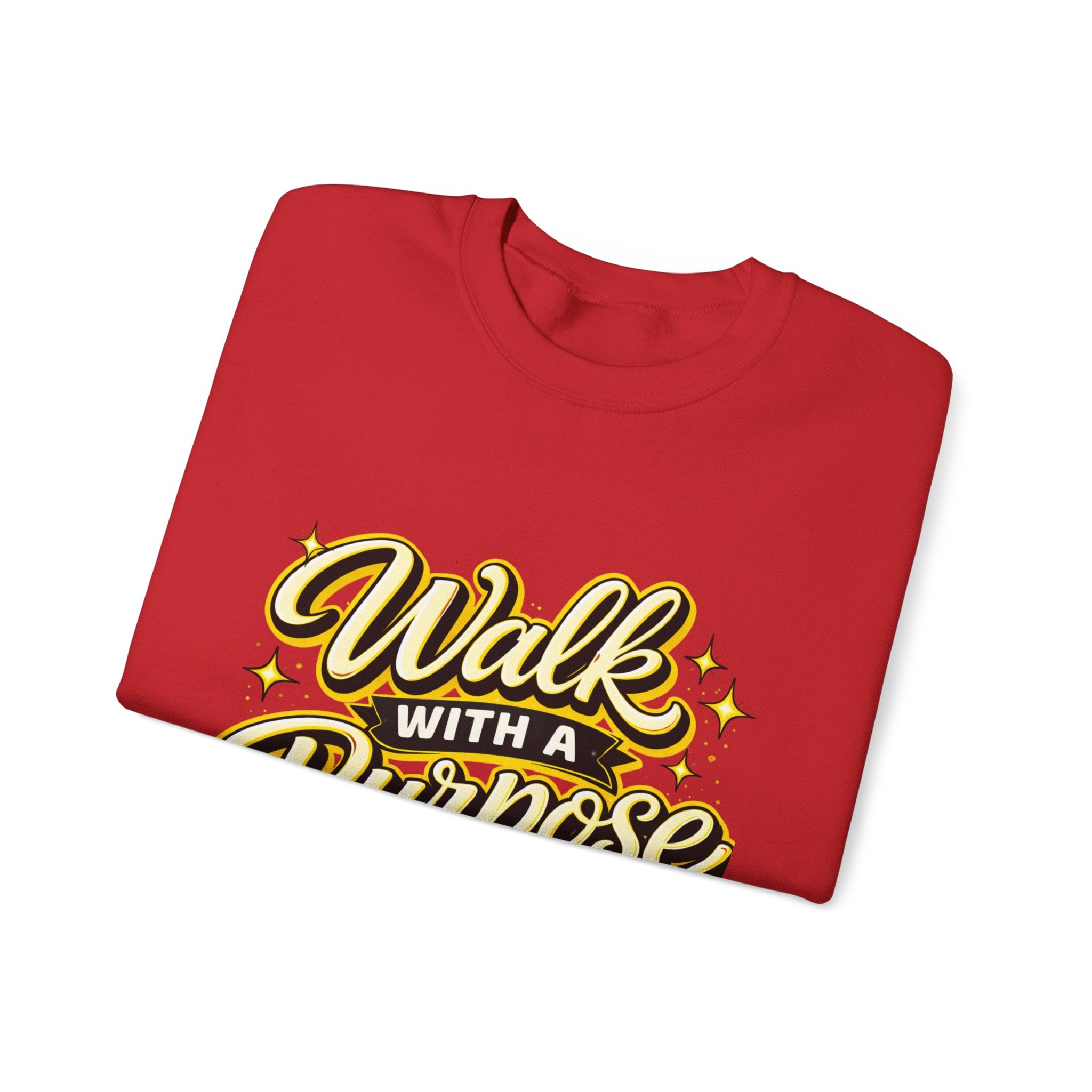 Walk With a Purpose Crewneck Sweatshirt — Inspirational Graphic Pullover