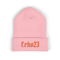 Embroidered 'Echo23' Classic Cuffed Beanie — Cozy Streetwear Knit Hat