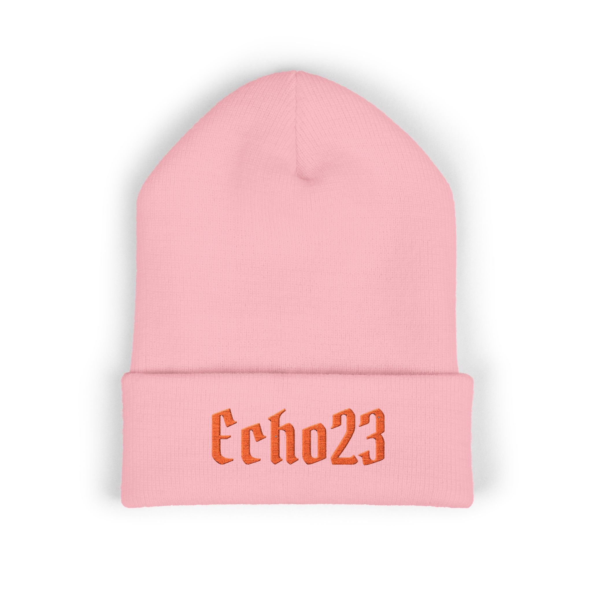 Embroidered 'Echo23' Classic Cuffed Beanie — Cozy Streetwear Knit Hat