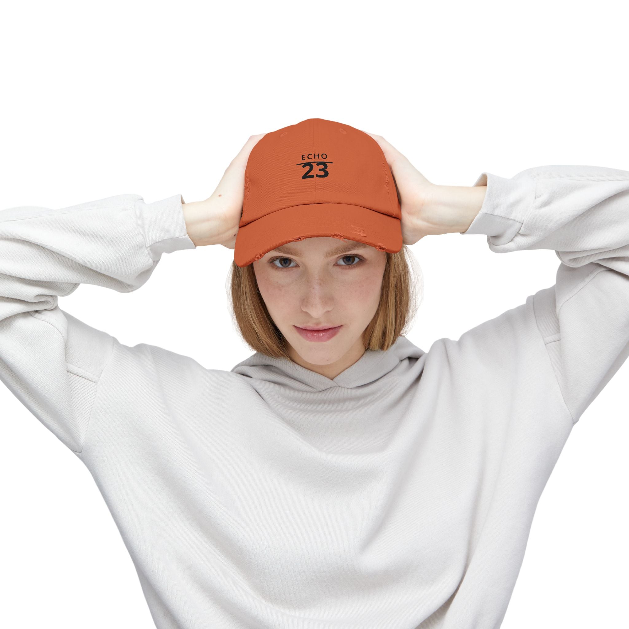 Distressed Echo 23 Baseball Cap — Vintage Washed Dad Hat