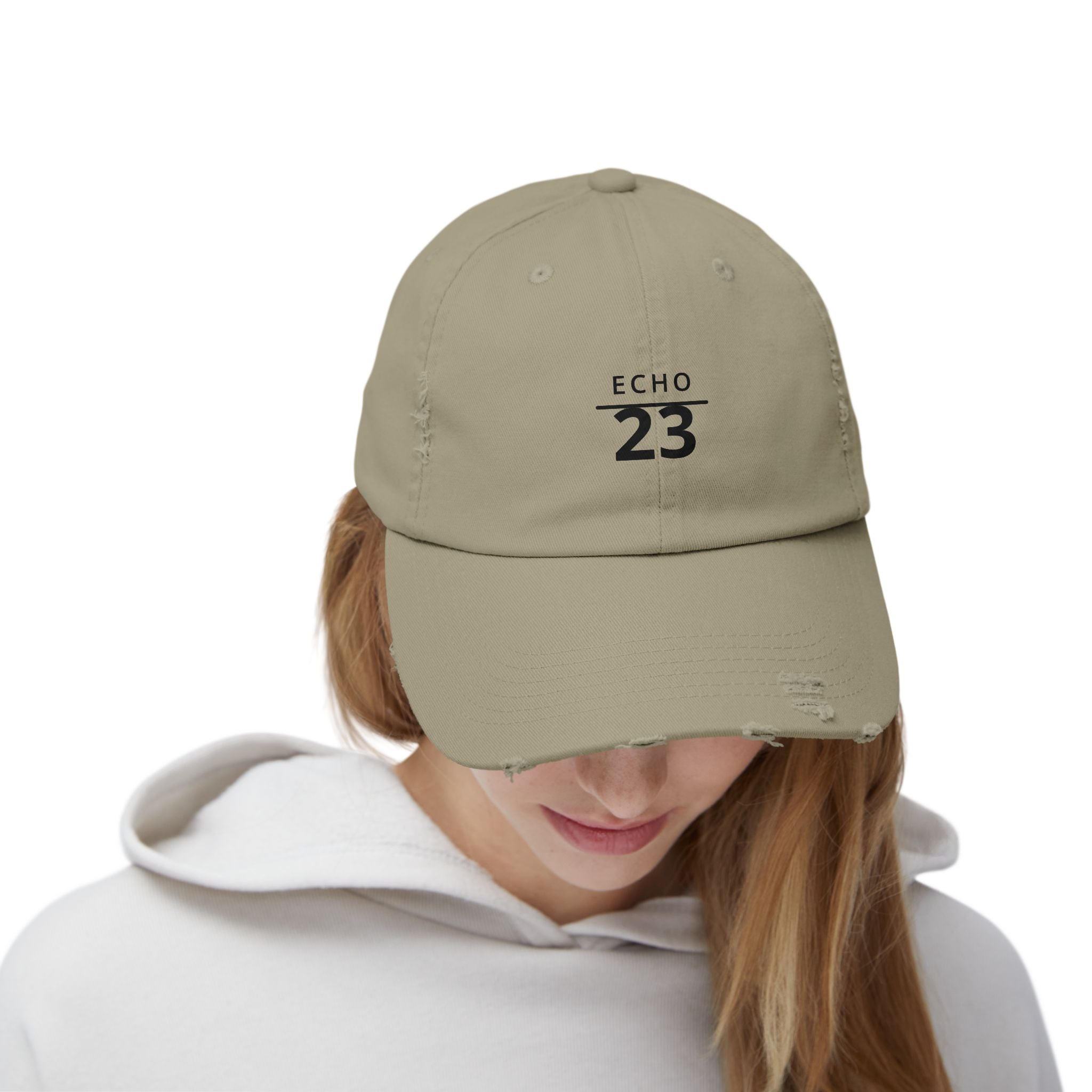 Distressed Echo 23 Baseball Cap — Vintage Washed Dad Hat