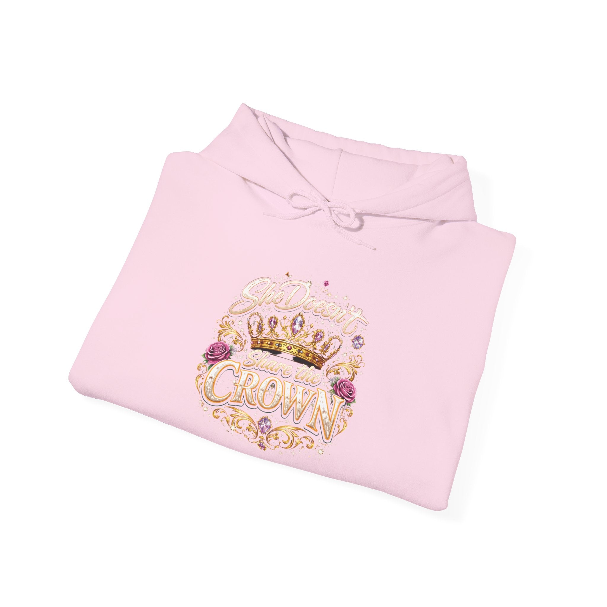 Hoodie — "She Doesn't Wear a Crown, She Wears It" Floral Empowerment Pullover