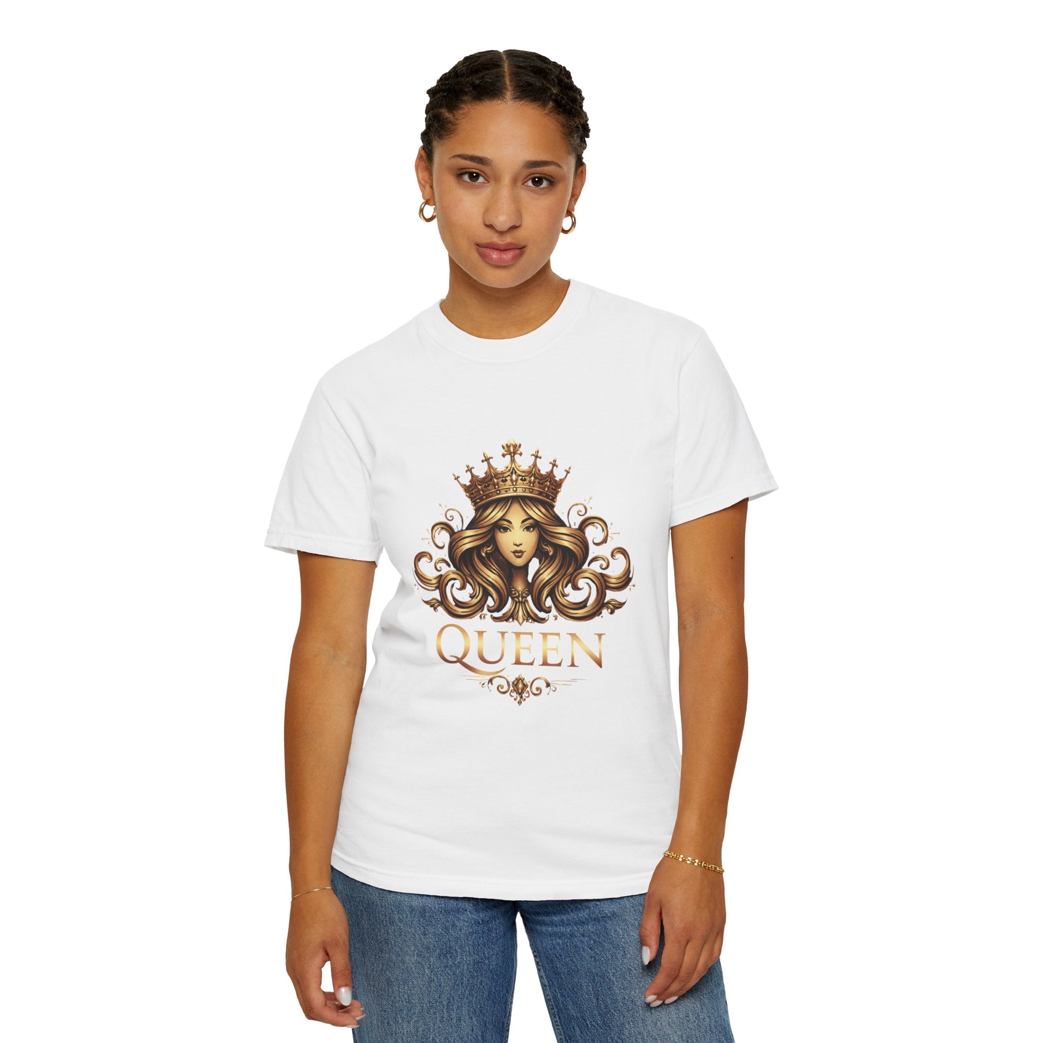 Queen Crown Graphic T-Shirt — Regal Women’s King/Queen Tee