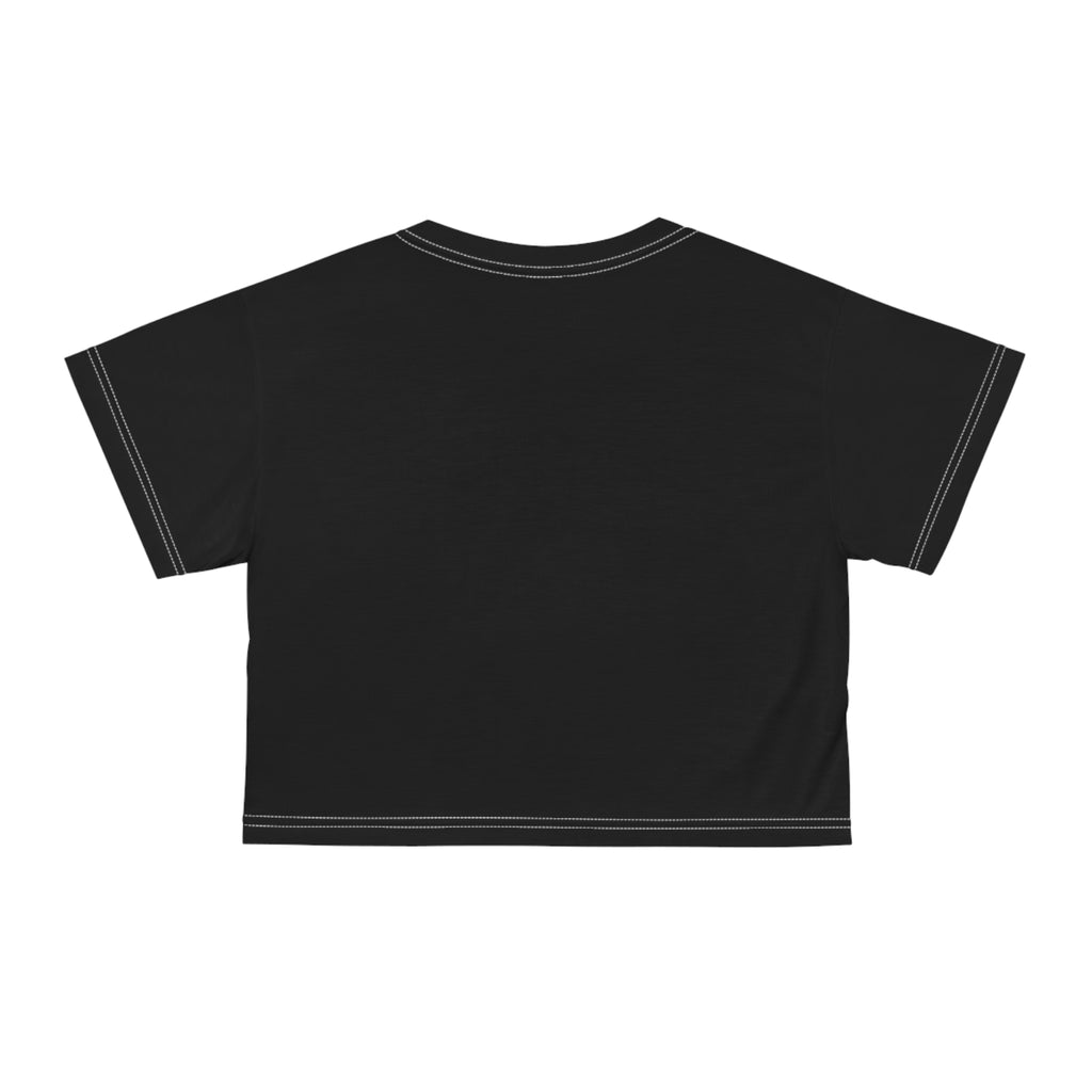 Queen Graphic Crop Tee — Regal Crowned Woman Design