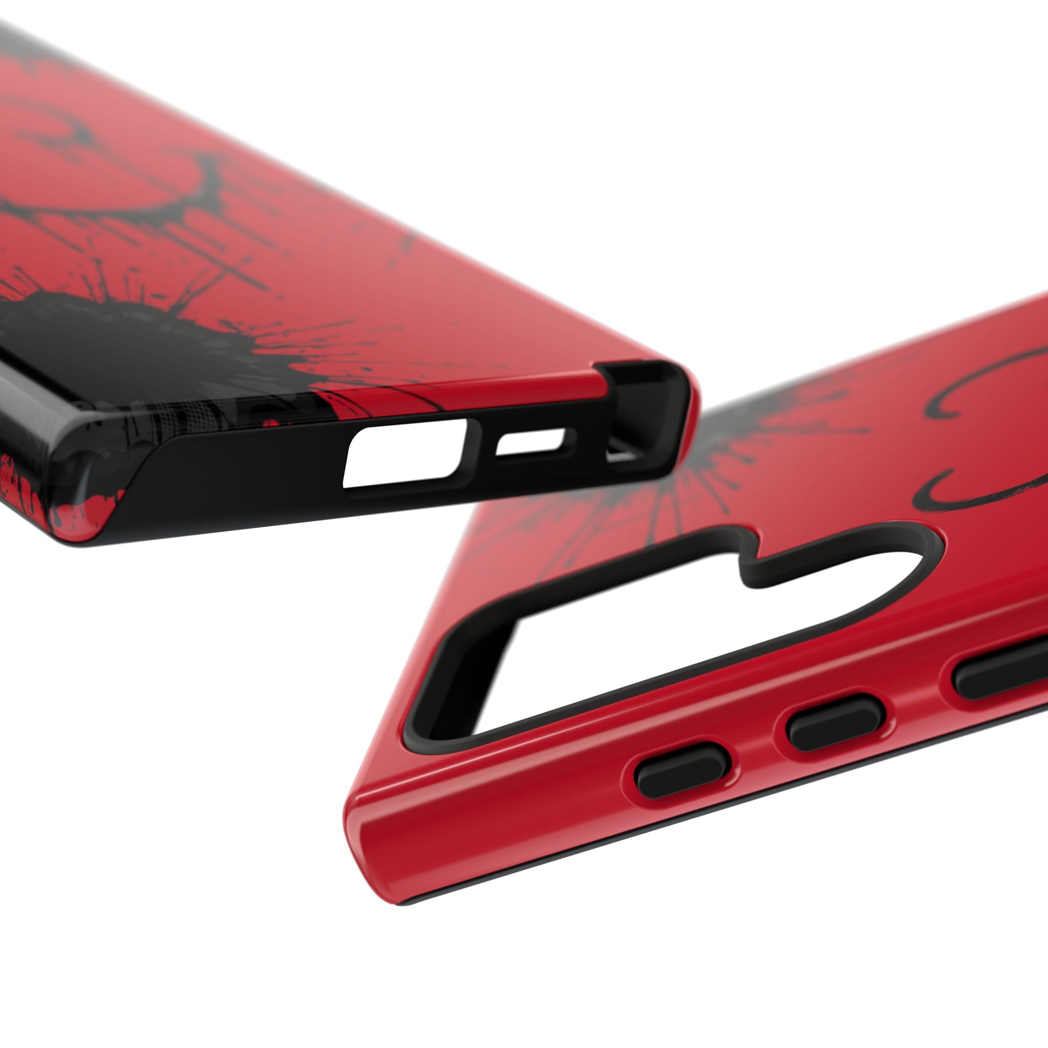 Protective Phone Case — Red Drip Smile Splatter Design