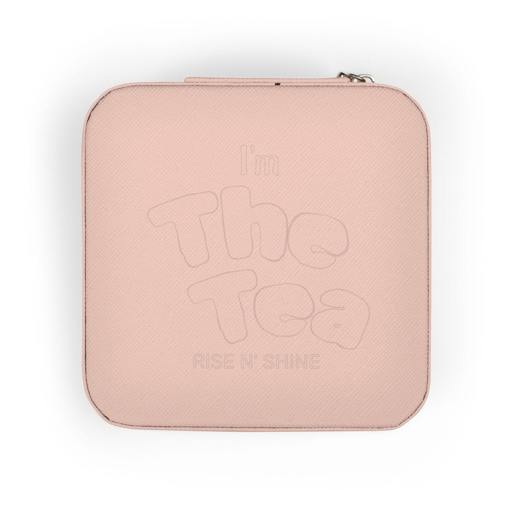 Compact Pink Jewelry Travel Case – Portable Ring & Earring Organizer