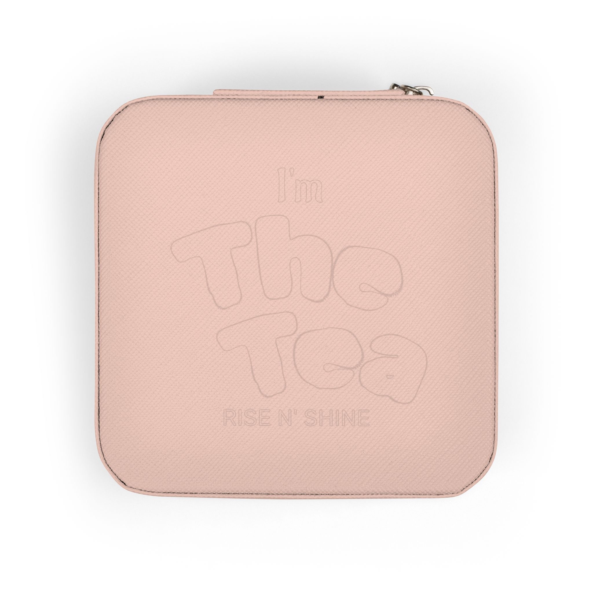 Compact Pink Jewelry Travel Case – Portable Ring & Earring Organizer