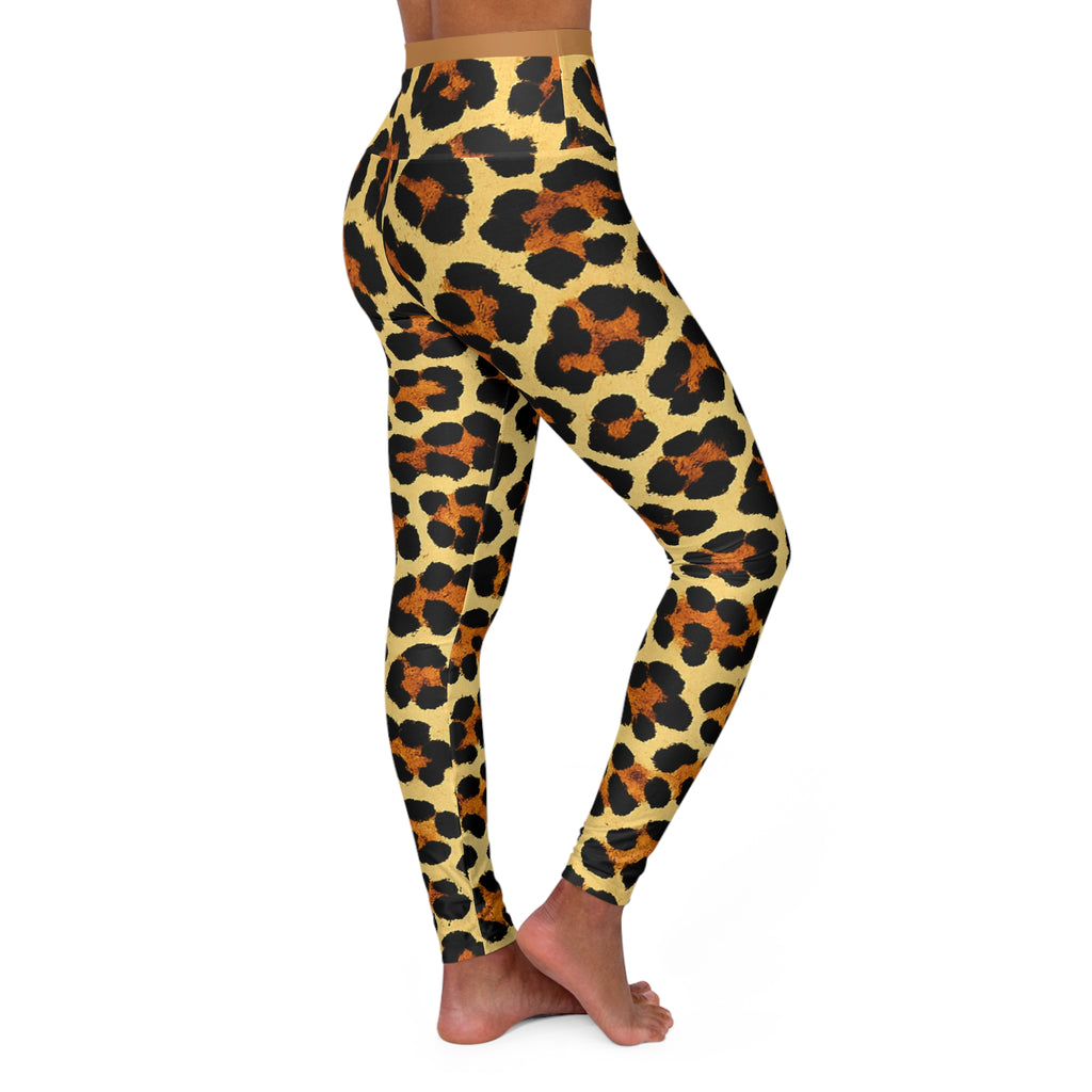 Leopard Patch High-Waist Yoga Leggings