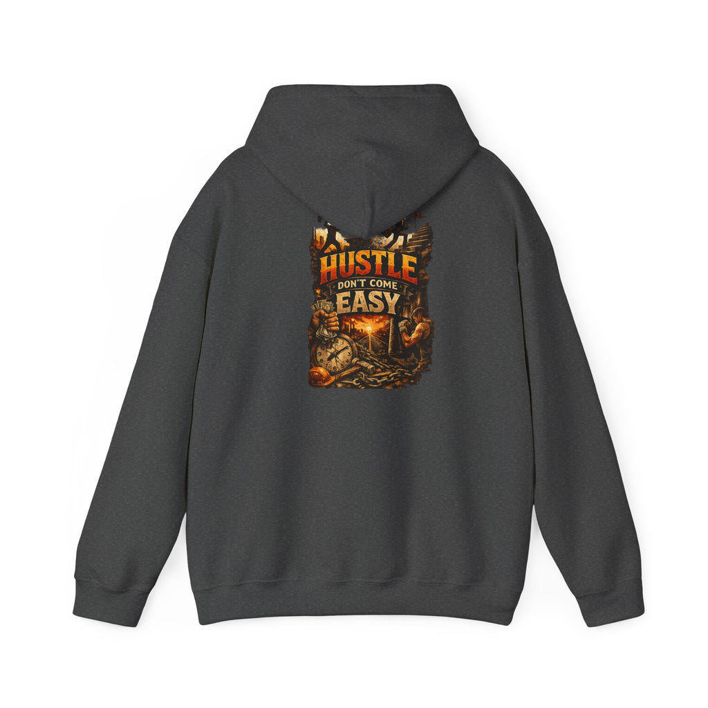 Grind Hoodie — “Hustle Isn’t Easy” Motivational Streetwear Hoodie