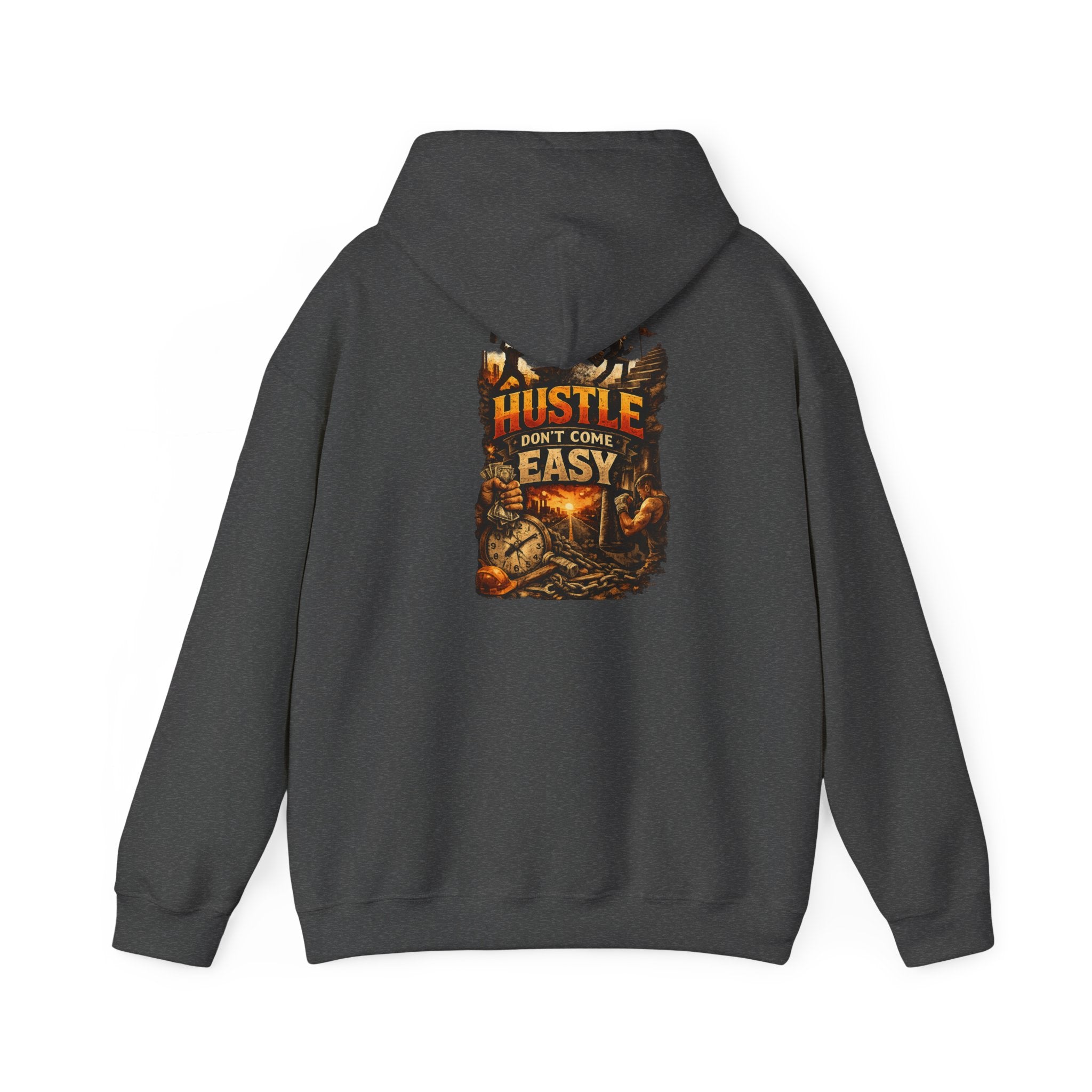 Grind Hoodie — “Hustle Isn’t Easy” Motivational Streetwear Hoodie
