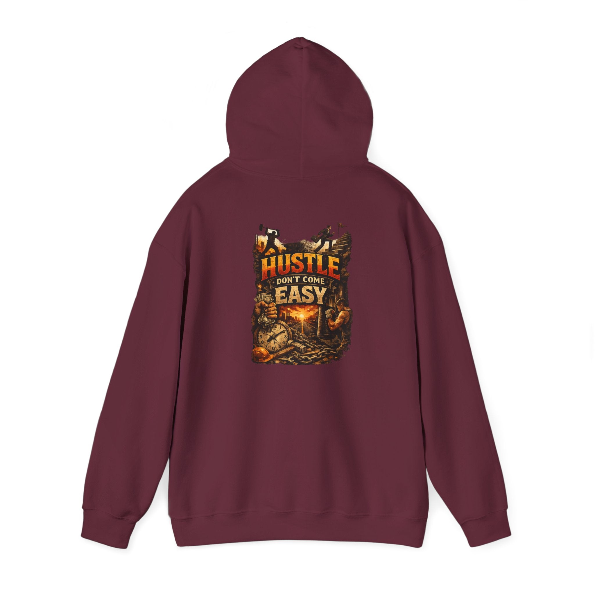 Grind Hoodie — “Hustle Isn’t Easy” Motivational Streetwear Hoodie