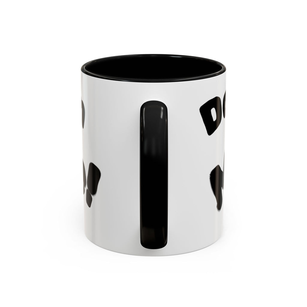 Accent Coffee Mug — "Don’t Mean Mug Me!" Black-Accent Funny Coffee Cup