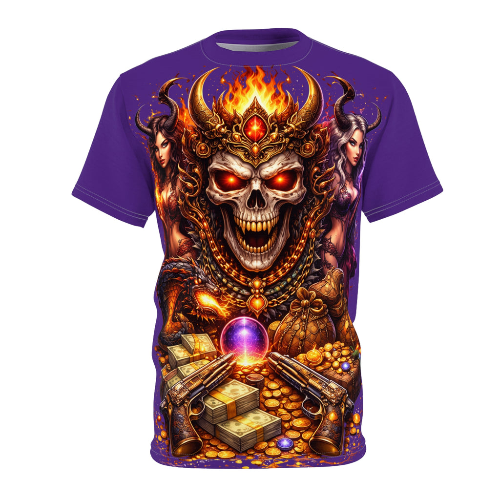 Skull King Treasure Tee — Gothic Fantasy All-Over Print Shirt