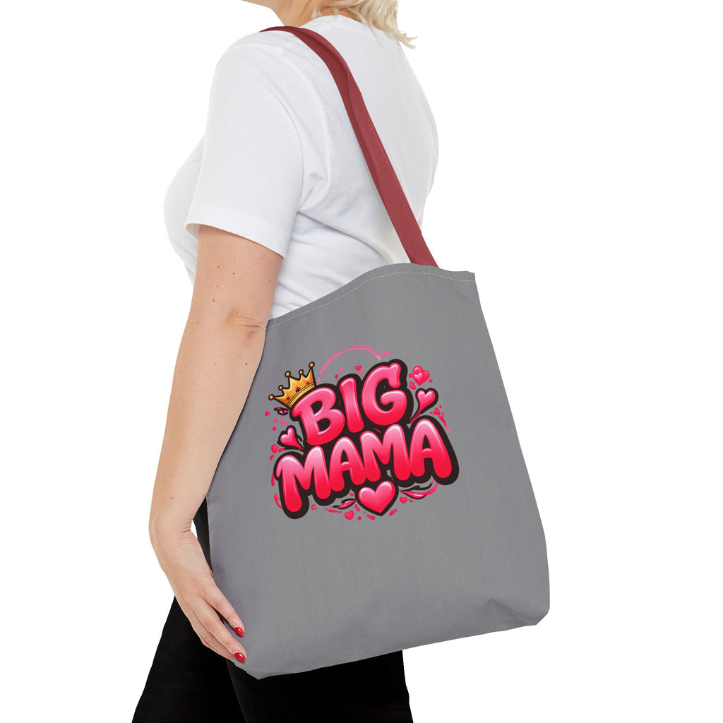 Big Mama Tote Bag — Cute Pink Crown Graphic Tote for Moms, Mother’s Day Gift