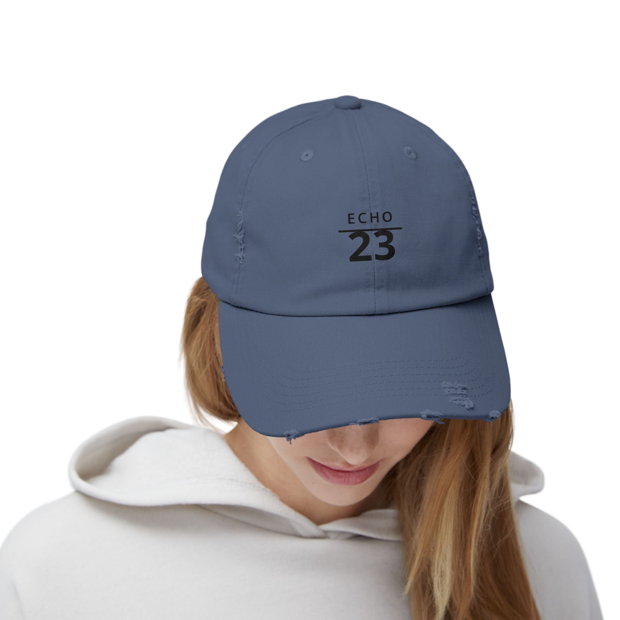 Distressed Echo 23 Baseball Cap — Vintage Washed Dad Hat