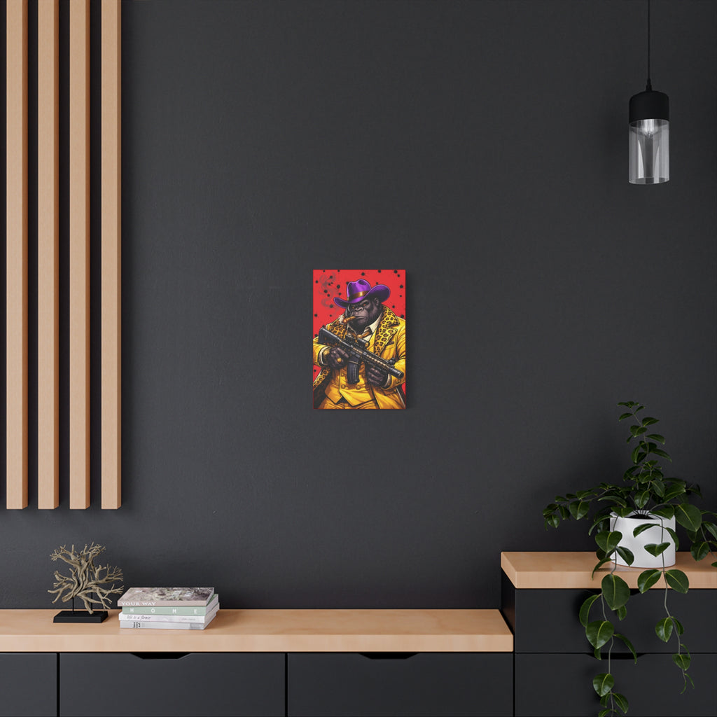 Gorilla Don Pablo Canvas — Bold Pimp-Style Art Print