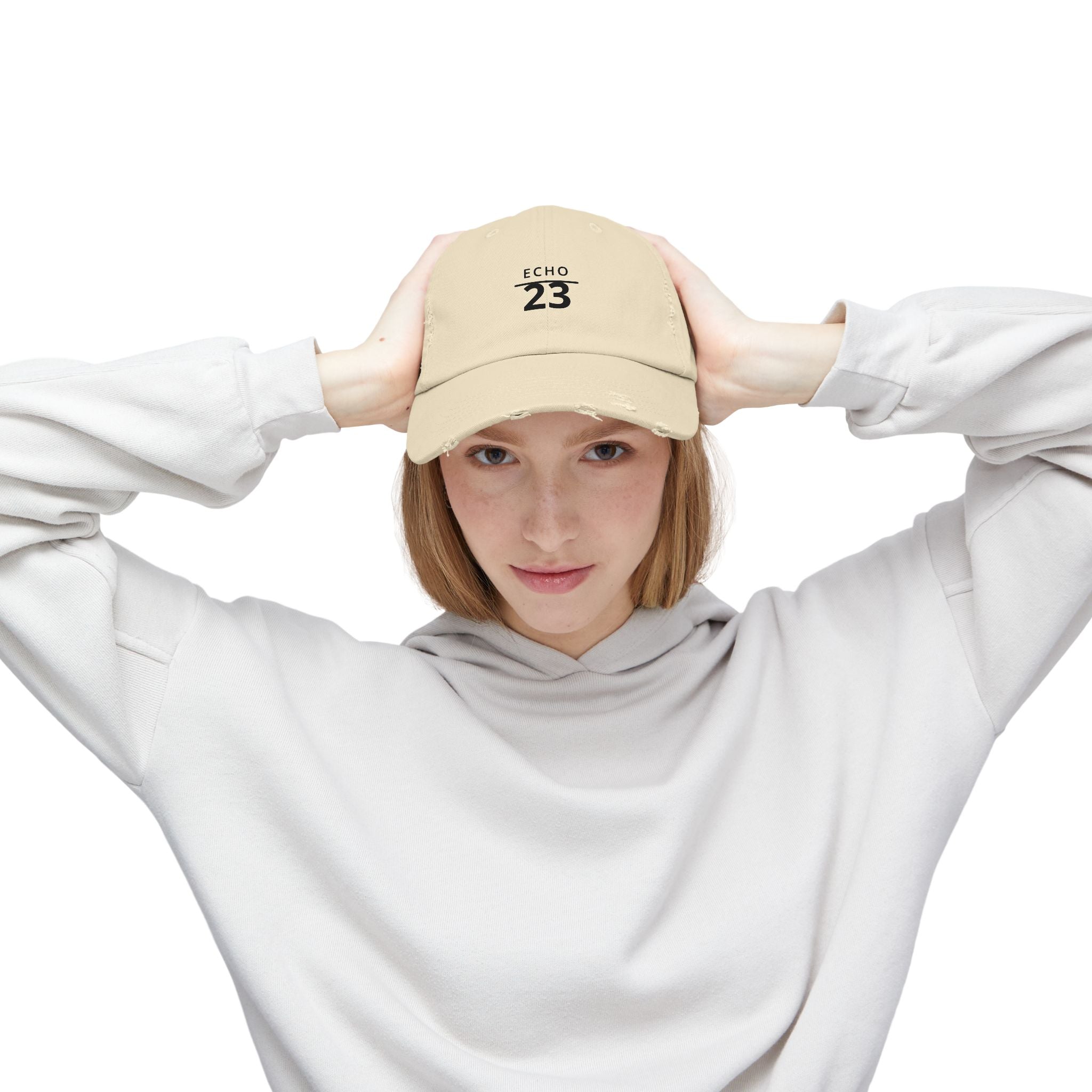 Distressed Echo 23 Baseball Cap — Vintage Washed Dad Hat