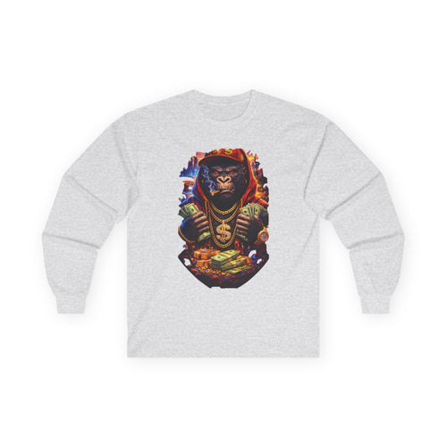 Being Broke Is A Choice Long Sleeve Tee — Money Monkey Graphic Shirt