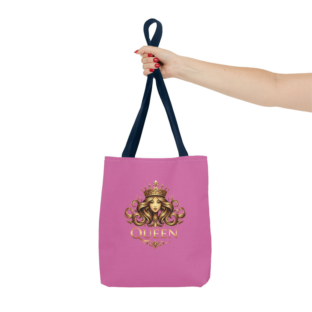 Queen Crown Pink Tote Bag — "Mind Yours" Graphic All-Over Print