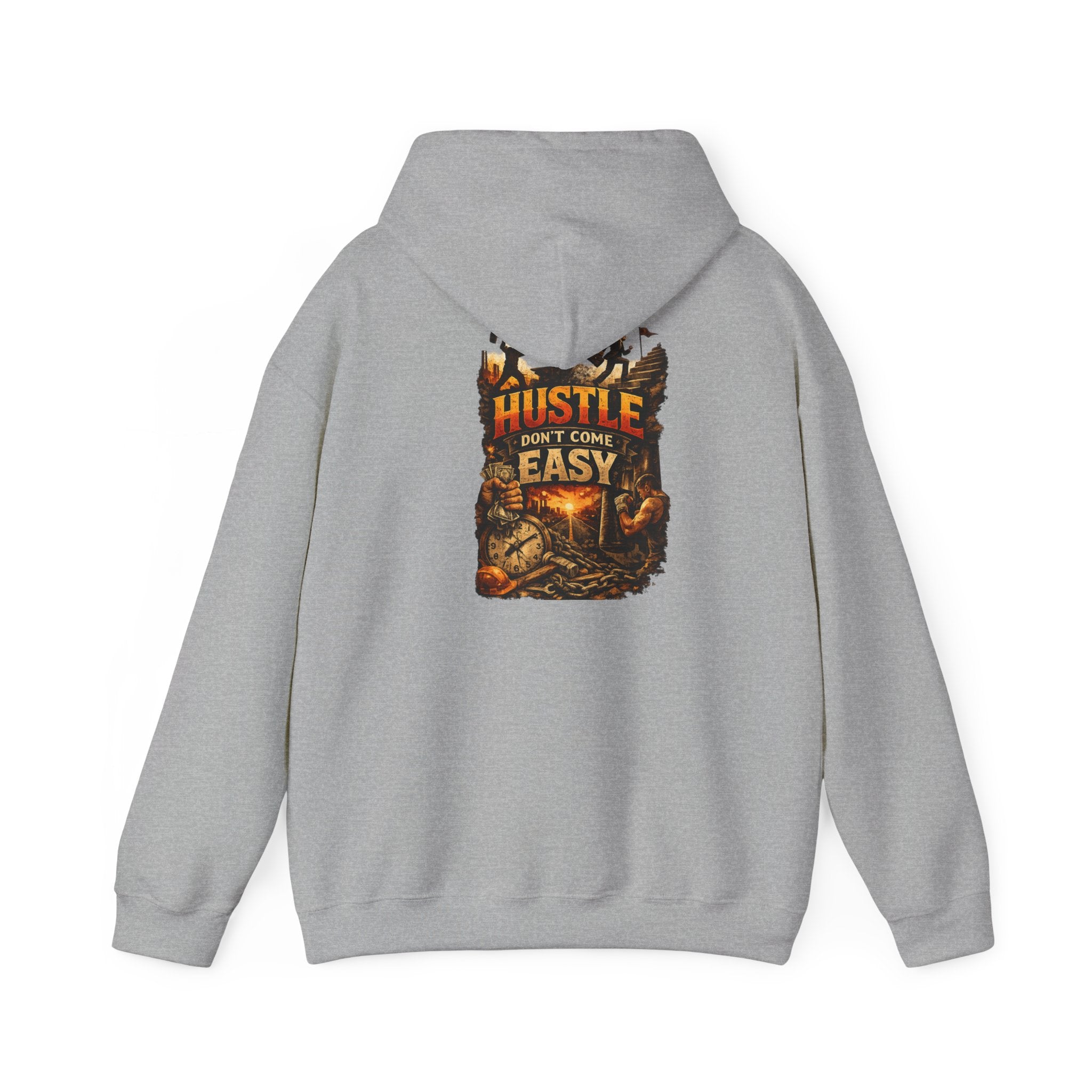 Grind Hoodie — “Hustle Isn’t Easy” Motivational Streetwear Hoodie