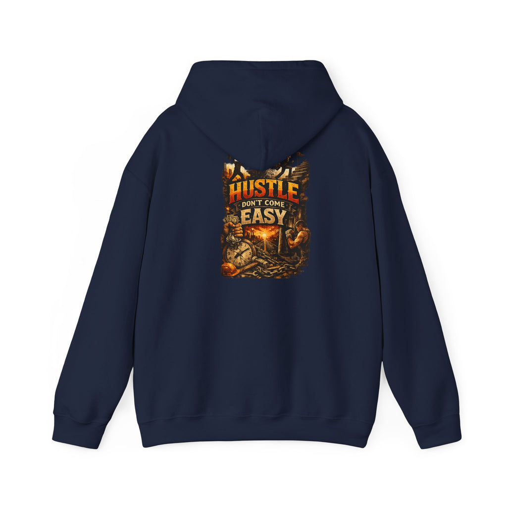 Grind Hoodie — “Hustle Isn’t Easy” Motivational Streetwear Hoodie