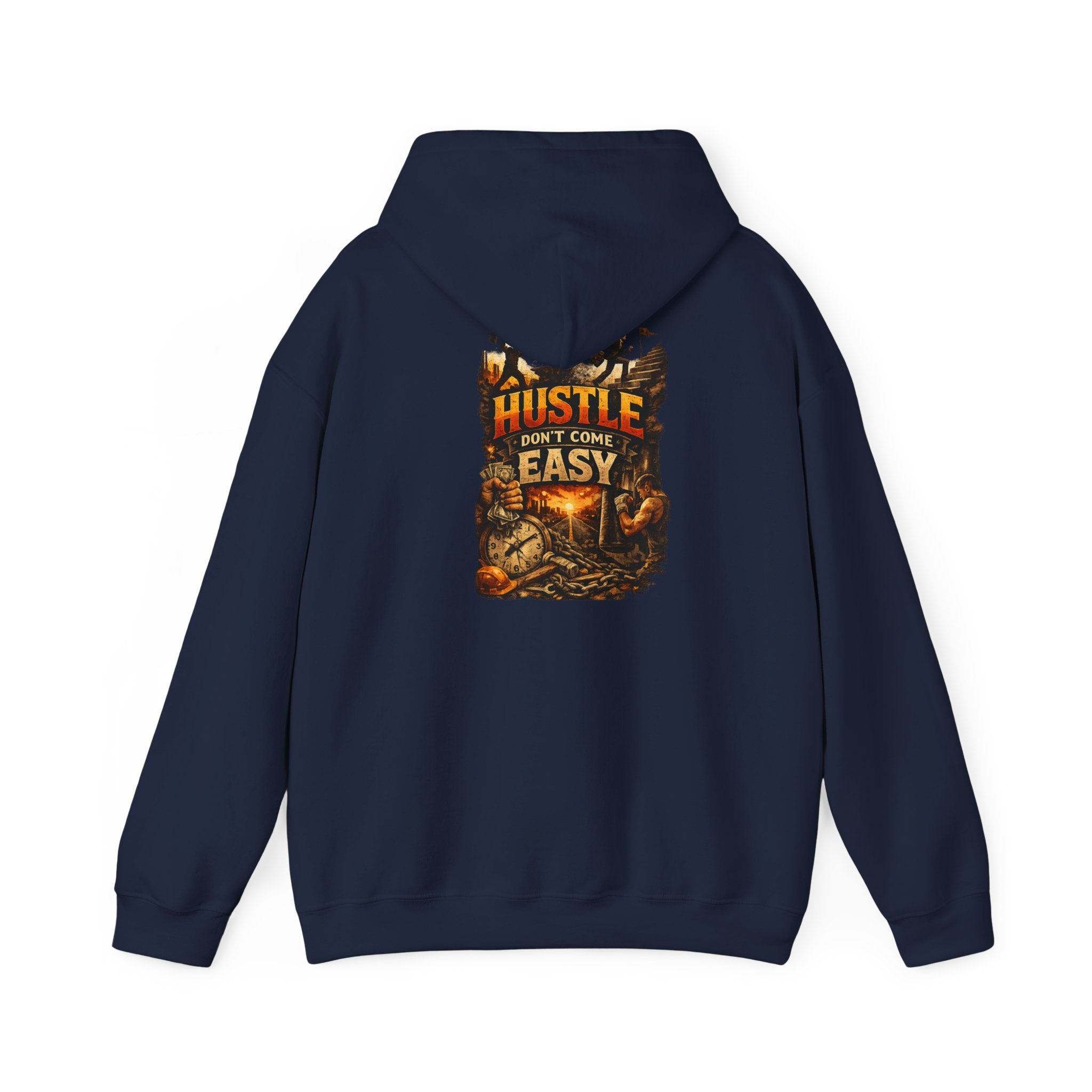 Grind Hoodie — “Hustle Isn’t Easy” Motivational Streetwear Hoodie