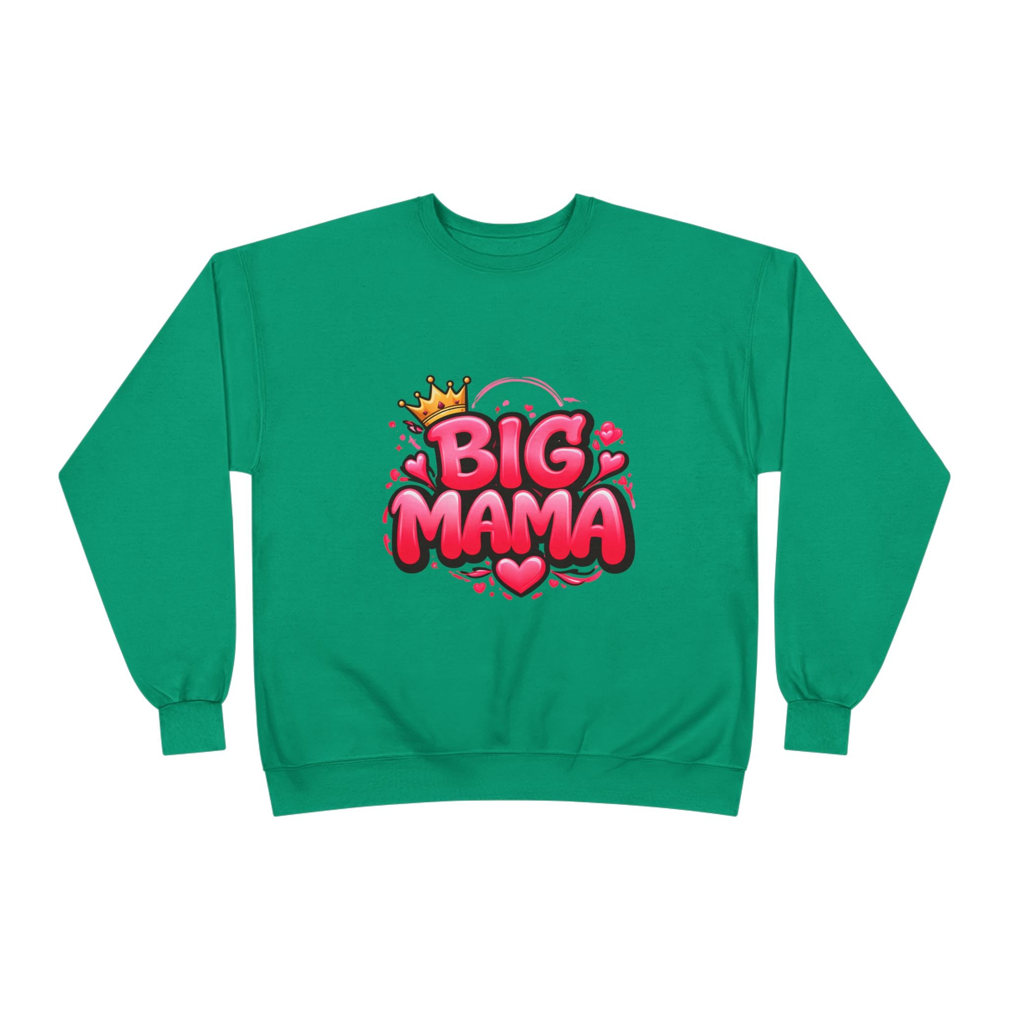 Big Mama Crewneck Sweatshirt — Pink Crown Graphic Mom Gift
