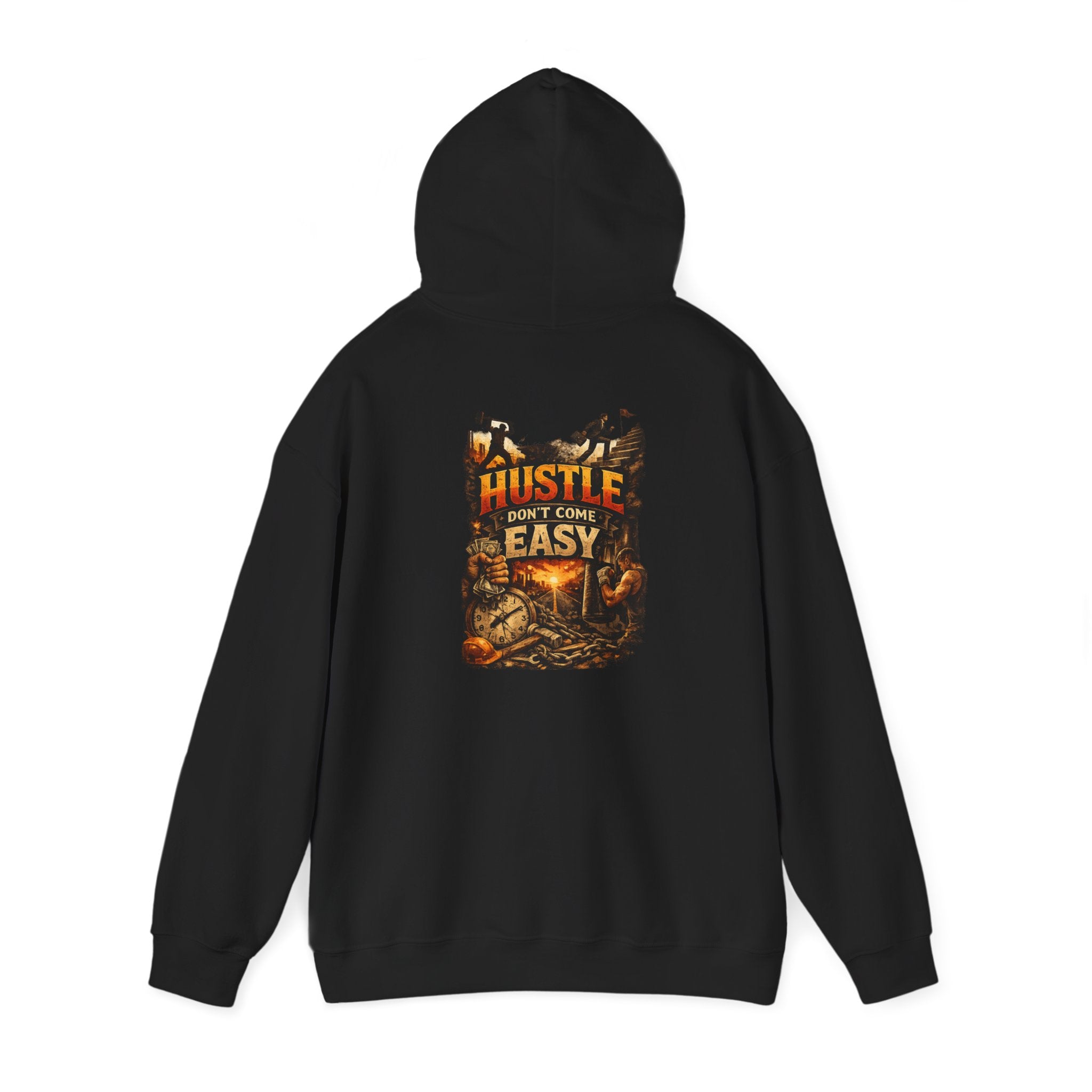 Grind Hoodie — “Hustle Isn’t Easy” Motivational Streetwear Hoodie