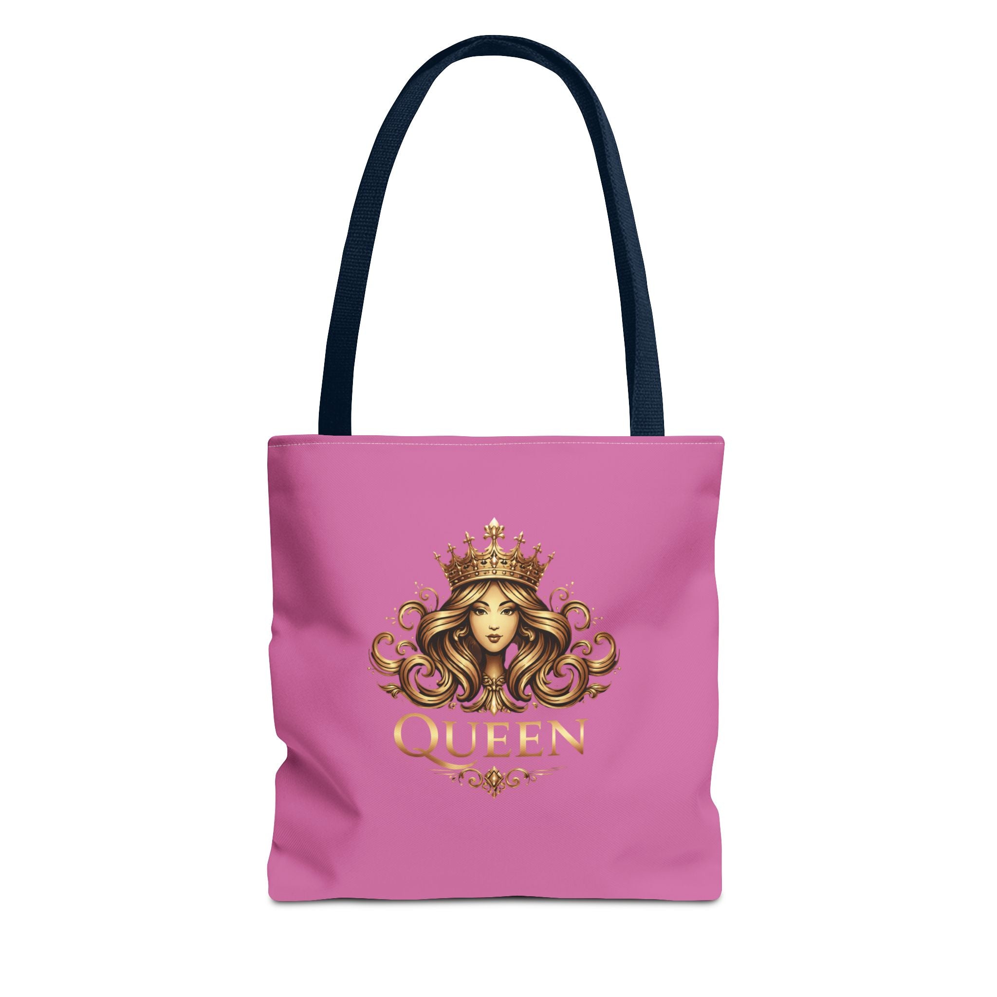 Queen Crown Pink Tote Bag — "Mind Yours" Graphic All-Over Print