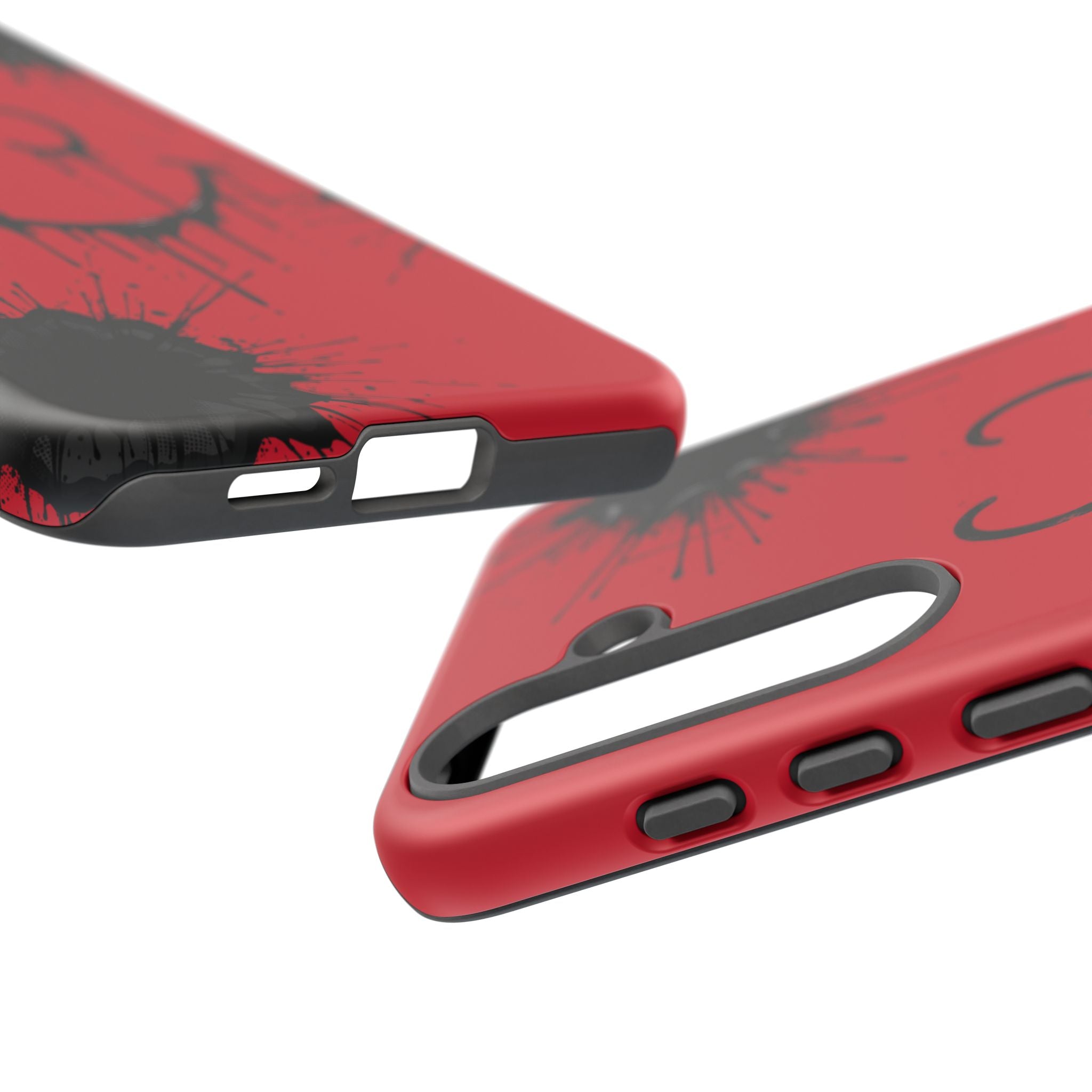 Protective Phone Case — Red Drip Smile Splatter Design