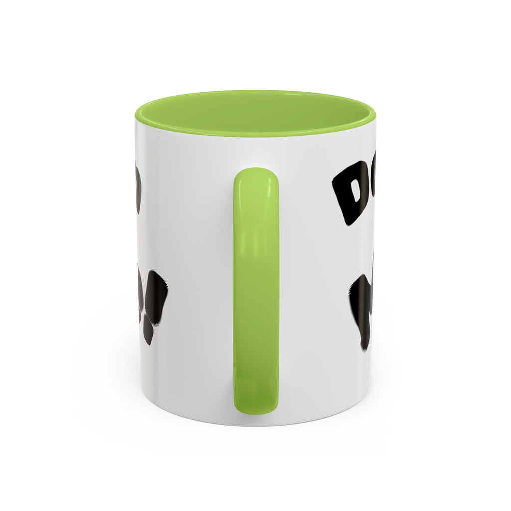 Accent Coffee Mug — "Don’t Mean Mug Me!" Black-Accent Funny Coffee Cup
