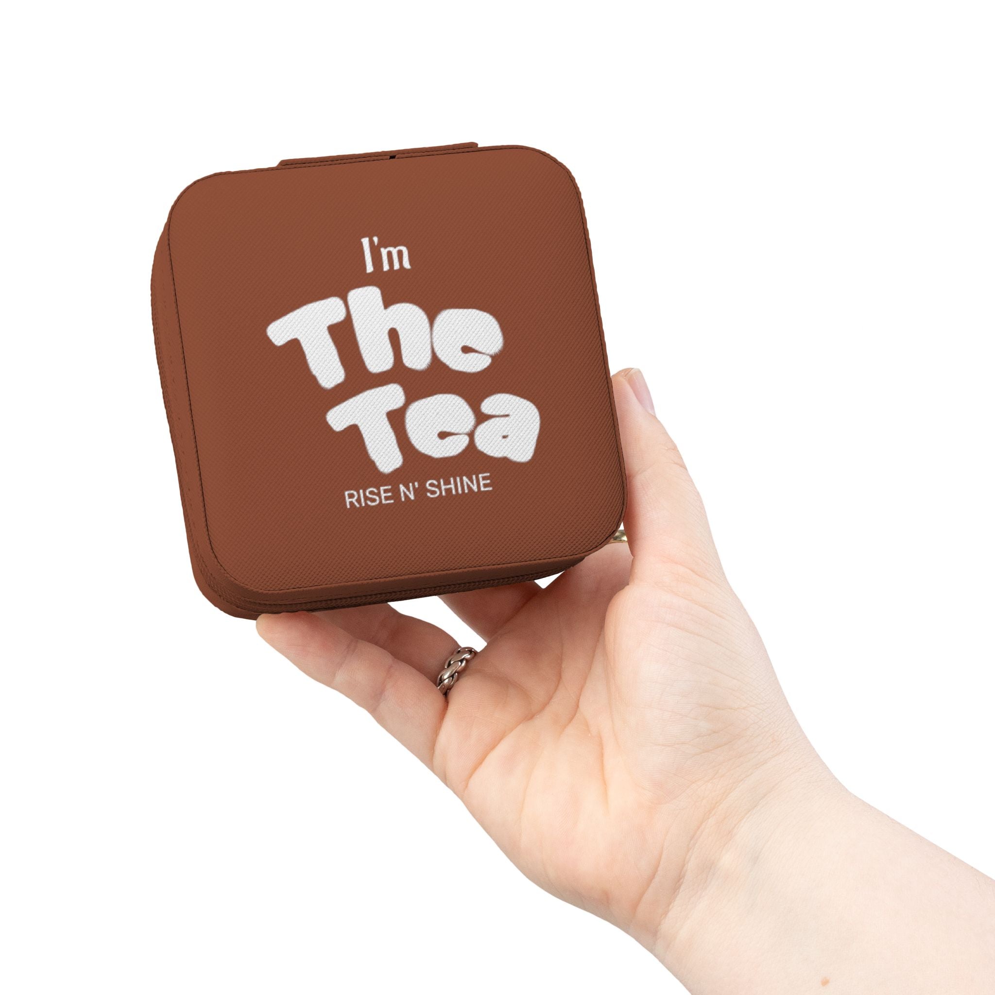 Compact Pink Jewelry Travel Case – Portable Ring & Earring Organizer