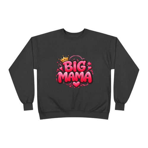 Big Mama Crewneck Sweatshirt — Pink Crown Graphic Mom Gift