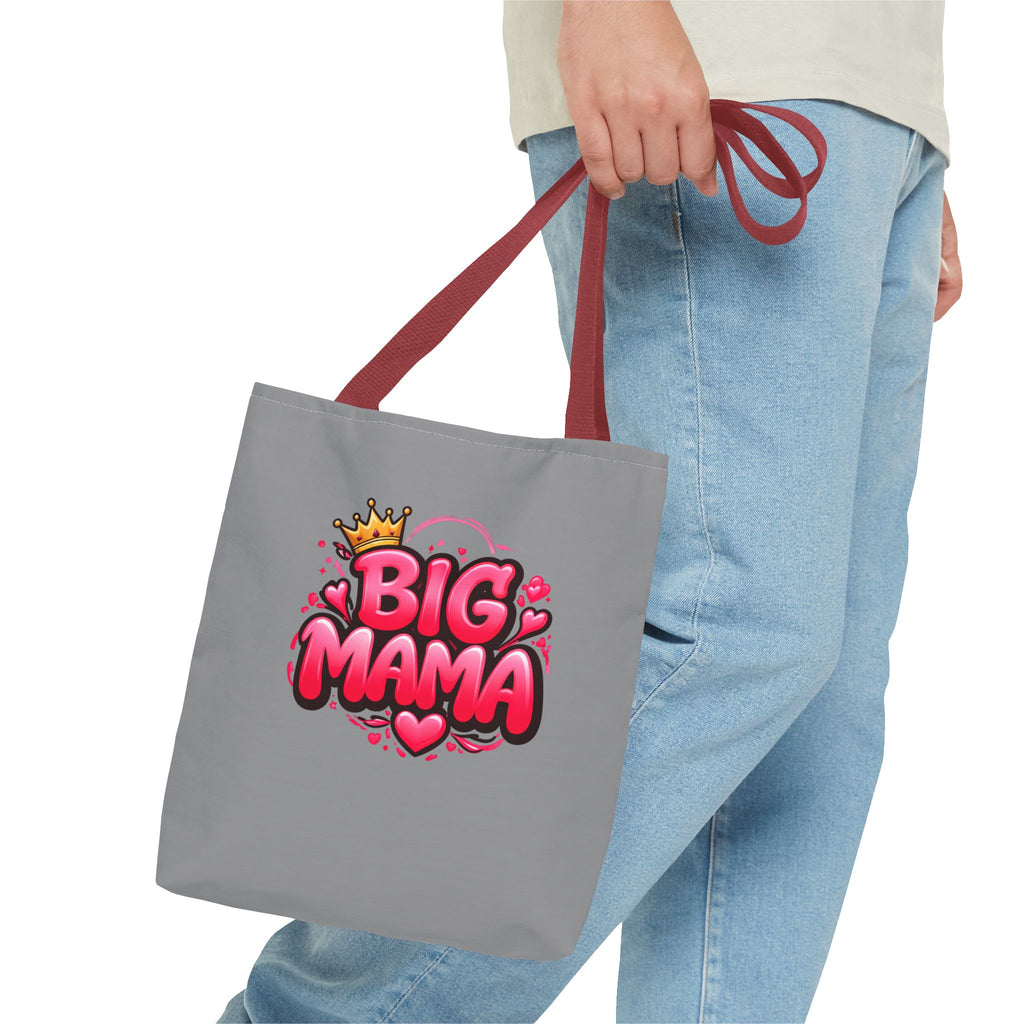 Big Mama Tote Bag — Cute Pink Crown Graphic Tote for Moms, Mother’s Day Gift