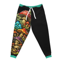 Psychedelic Mushroom Skull Joggers — Gothic AOP Athletic Pants