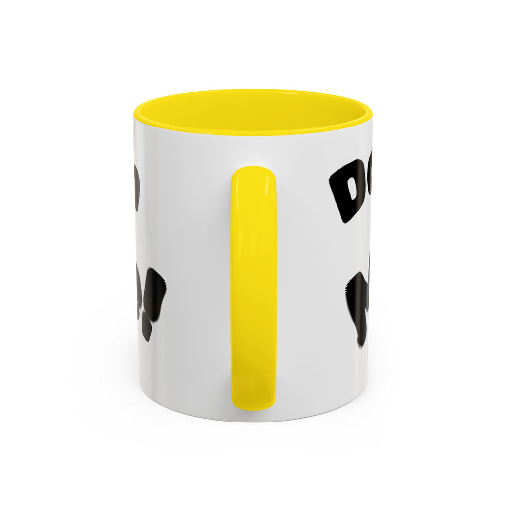 Accent Coffee Mug — "Don’t Mean Mug Me!" Black-Accent Funny Coffee Cup