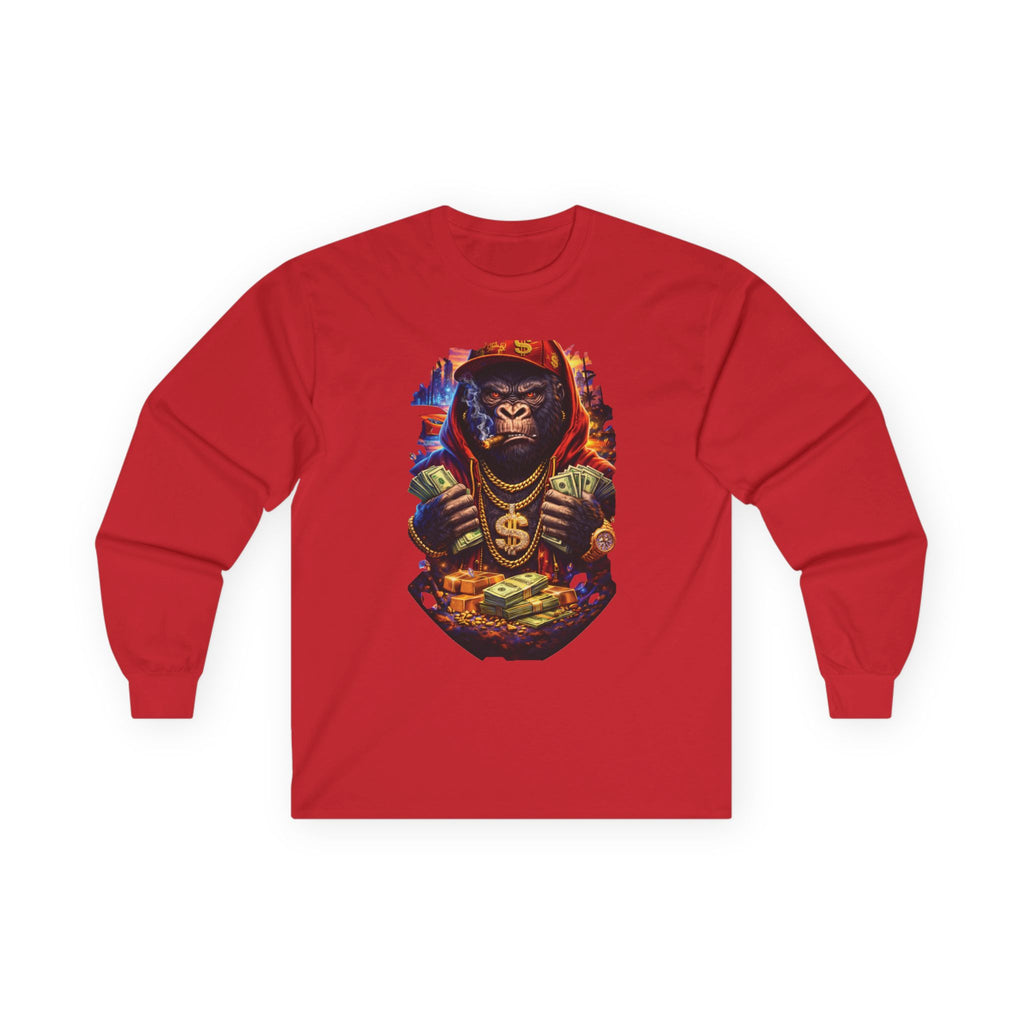 Being Broke Is A Choice Long Sleeve Tee — Money Monkey Graphic Shirt