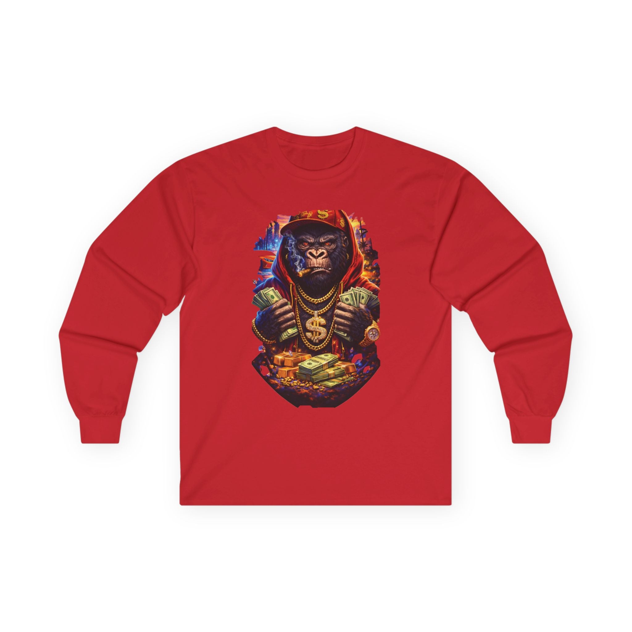 Being Broke Is A Choice Long Sleeve Tee — Money Monkey Graphic Shirt